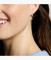 Sutton Evil Eye Brass Hoop Earrings