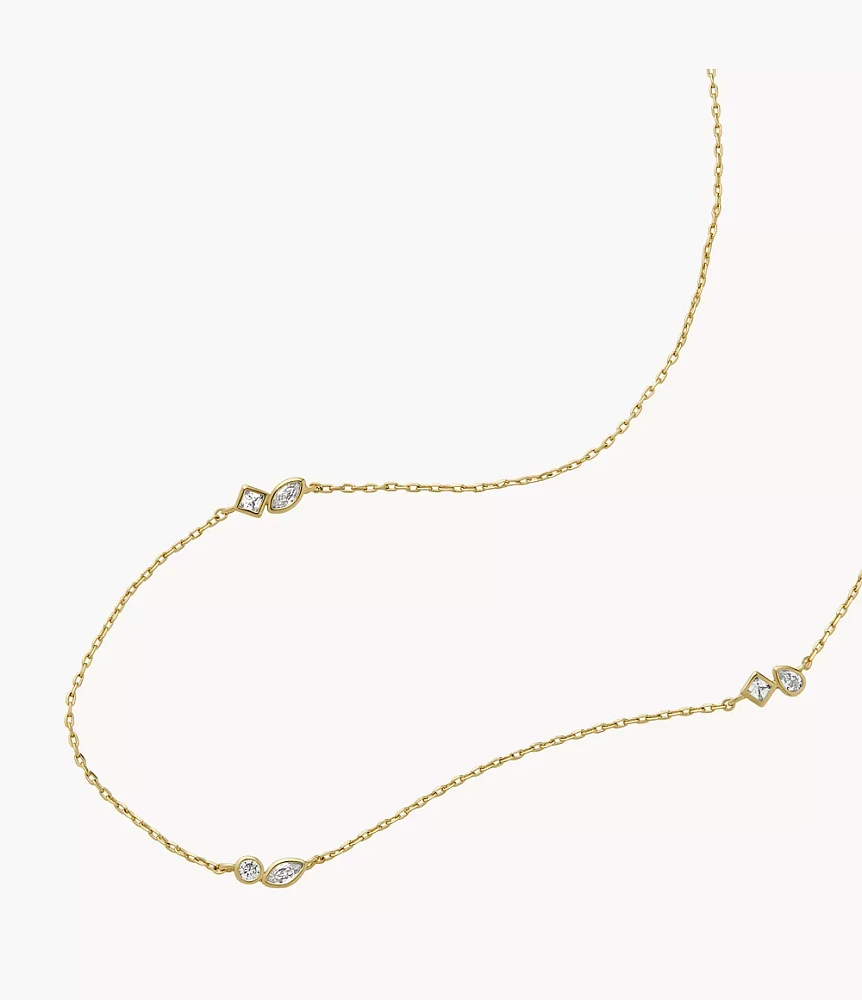 Ellis Toi Et Moi Gold-Tone Brass Station Necklace