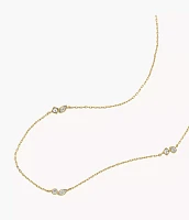 Ellis Toi Et Moi Gold-Tone Brass Station Necklace