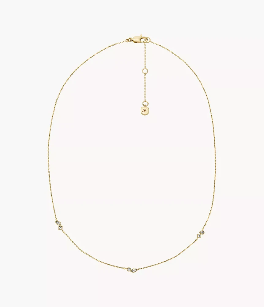 Ellis Toi Et Moi Gold-Tone Brass Station Necklace