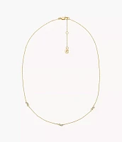 Ellis Toi Et Moi Gold-Tone Brass Station Necklace