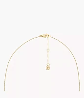 Ellis Toi Et Moi Gold-Tone Brass Station Necklace