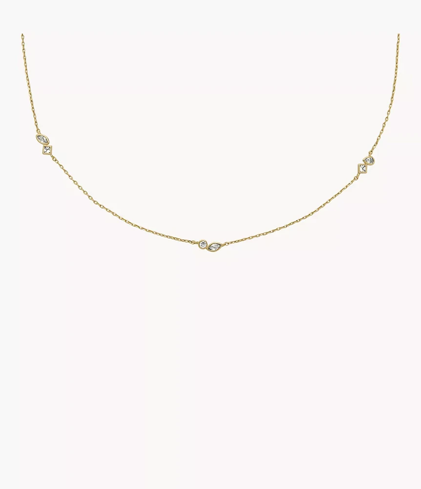 Ellis Toi Et Moi Gold-Tone Brass Station Necklace