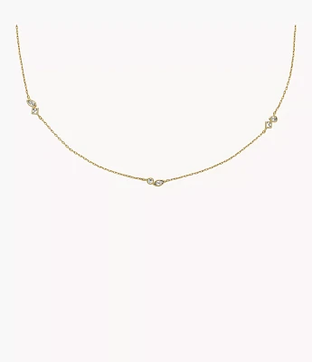 Ellis Toi Et Moi Gold-Tone Brass Station Necklace