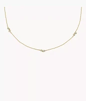 Ellis Toi Et Moi Gold-Tone Brass Station Necklace