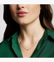 Ellis Toi Et Moi Gold-Tone Brass Station Necklace