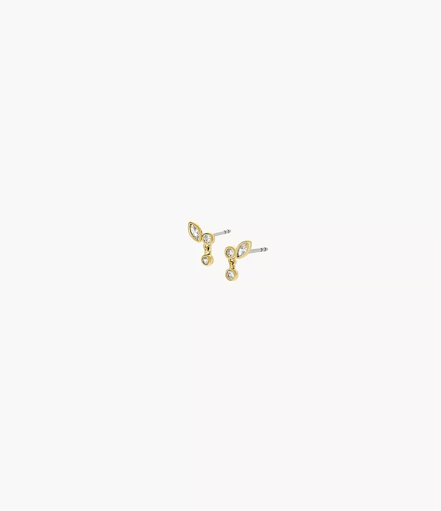Ellis Toi Et Moi Gold-Tone Brass Stud Earrings