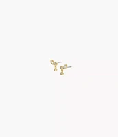 Ellis Toi Et Moi Gold-Tone Brass Stud Earrings