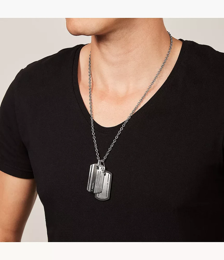 Dog Tag Stainless Steel Necklace