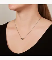 Heart Tri-Tone Steel Necklace