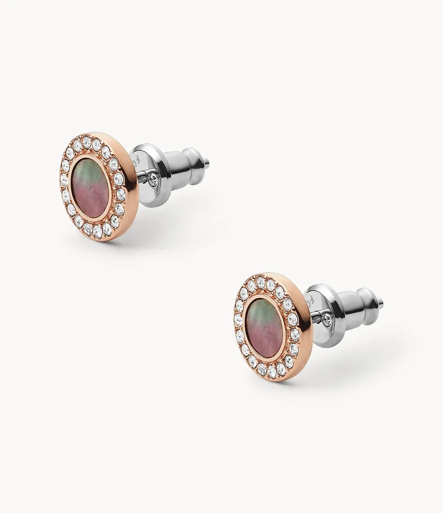 Grey Mother-Of-Pearl Glitz Studs