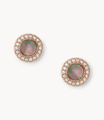 Val Gray Mother-Of-Pearl Glitz Studs - JF02949791 - Fossil