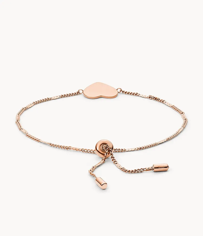 Drew Heart Rose Gold-Tone Steel Bracelet