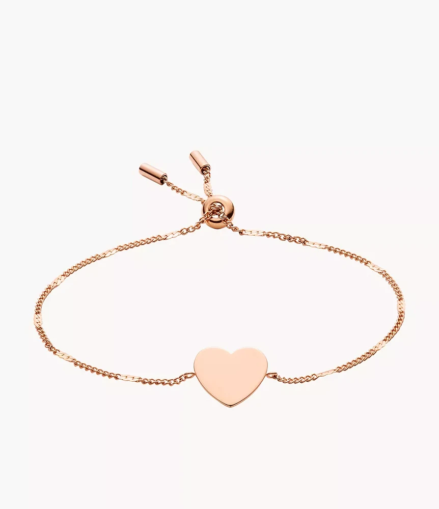 Drew Heart Rose Gold-Tone Steel Bracelet