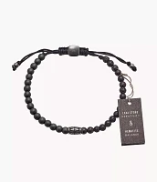 Hematite and Black Lava Stone Bracelet