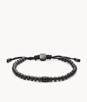 Hematite and Black Lava Stone Bracelet