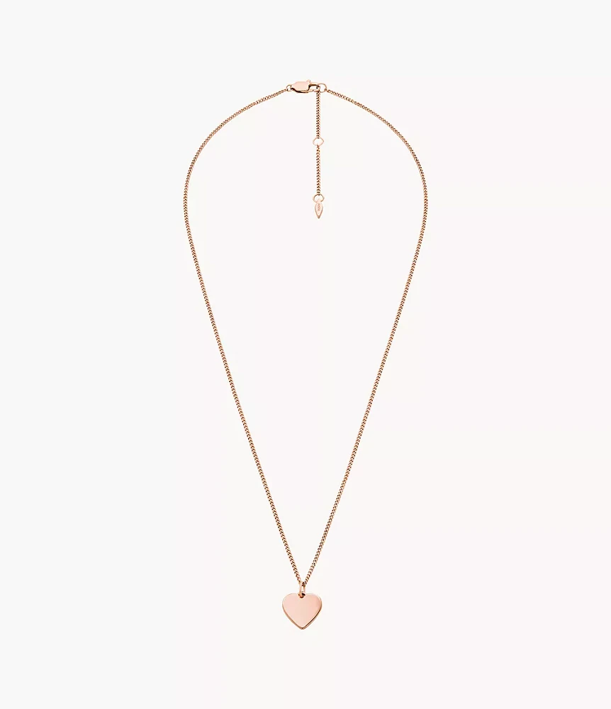 Drew Heart Rose Gold-Tone Stainless Steel Necklace