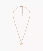 Drew Heart Rose Gold-Tone Stainless Steel Necklace