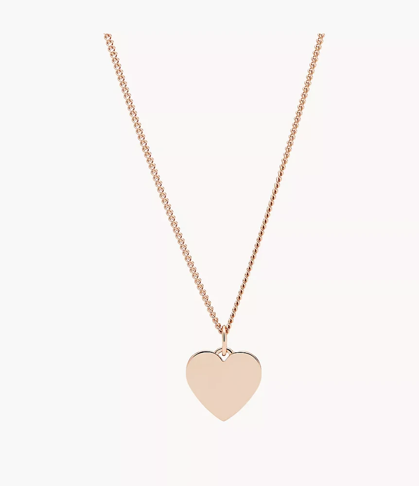 Drew Heart Rose Gold-Tone Stainless Steel Necklace