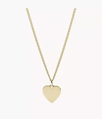 Drew Heart Gold-Tone Stainless Steel Necklace