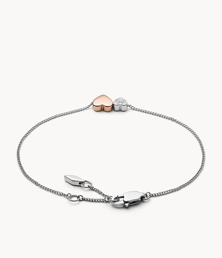 Sutton Duo Hearts Two-Tone Stainless Steel Bracelet