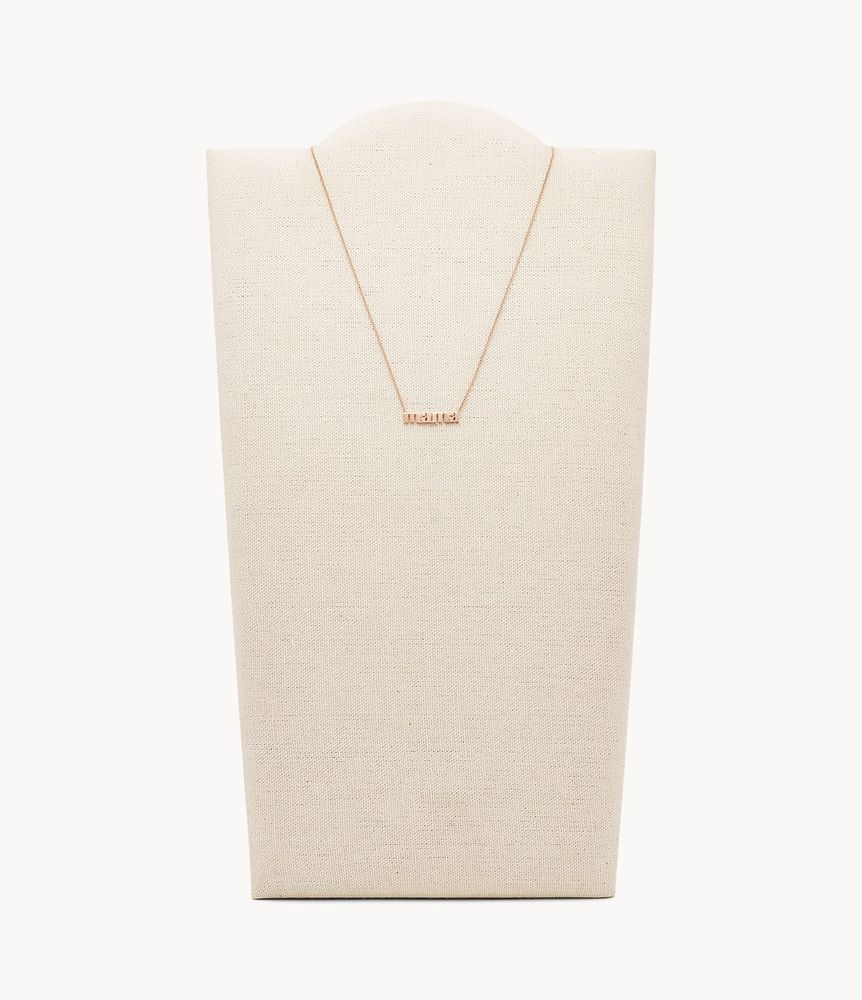 Georgia Mama Rose Gold-Tone Stainless Steel Necklace - JF03156791 - Fossil