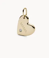 Corra Oh So Charming Gold-Tone Stainless Steel Heart Charm