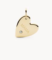 Corra Oh So Charming Gold-Tone Stainless Steel Heart Charm