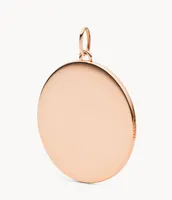 Corra Oh So Charming Rose Gold-Tone Stainless Steel Disc Charm