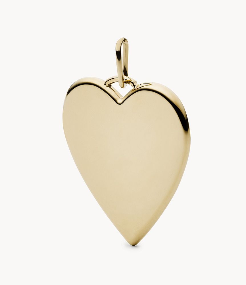 Corra Oh So Charming Gold-Tone Stainless Steel Heart Charm - JF03478710 - Fossil