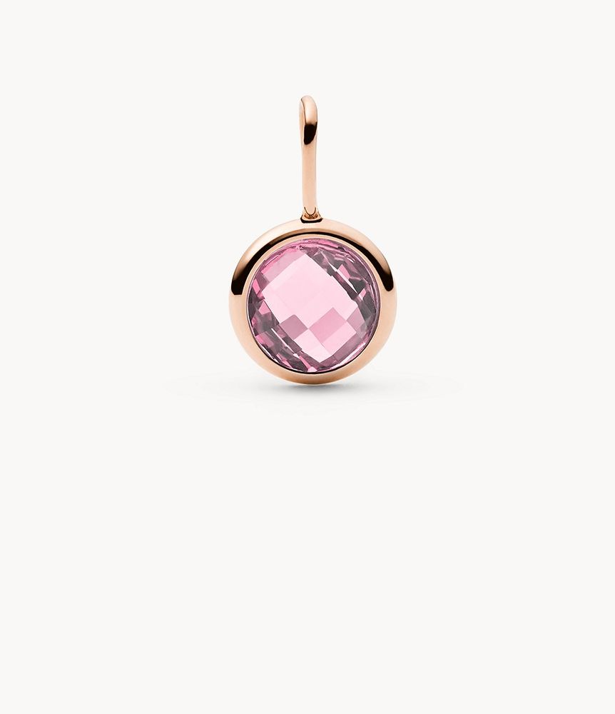 Corra Oh So Charming Pink Topaz Birthstone Charm