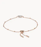 Flutter Hearts Rose Gold-Tone Stainless Steel Chain Bracelet