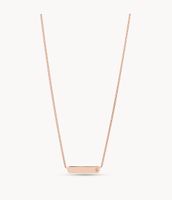 Drew Rose Gold-Tone Stainless Steel Bar Chain Necklace