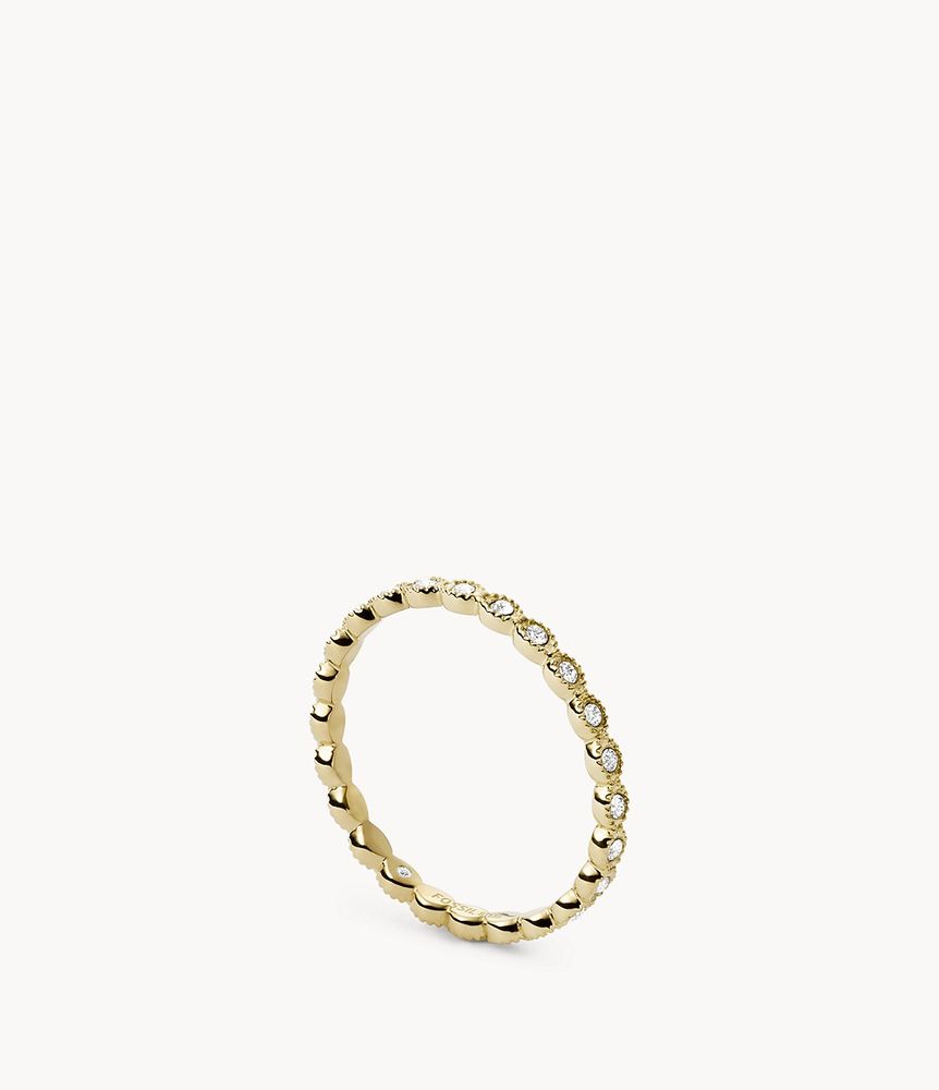 Sadie All Stacked Up Gold-Tone Stainless Steel Band Ring