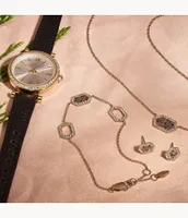 Val Holiday Sparkles Black Mother-of-Pearl Pendant Necklace