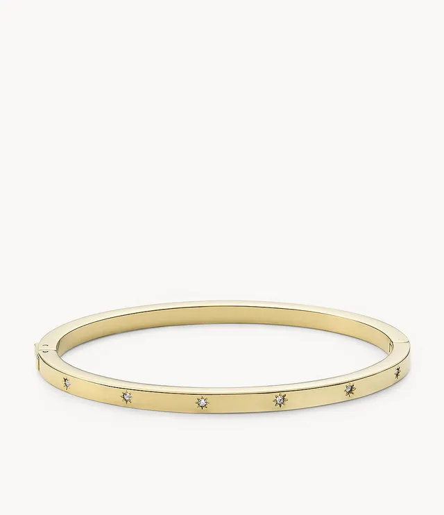 Sadie Shine Bright Gold-Tone Stainless Steel Cuff Bracelet