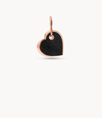 Corra Oh So Charming Rose Gold-Tone Stainless Steel Heart Charm - JF03983791 - Fossil