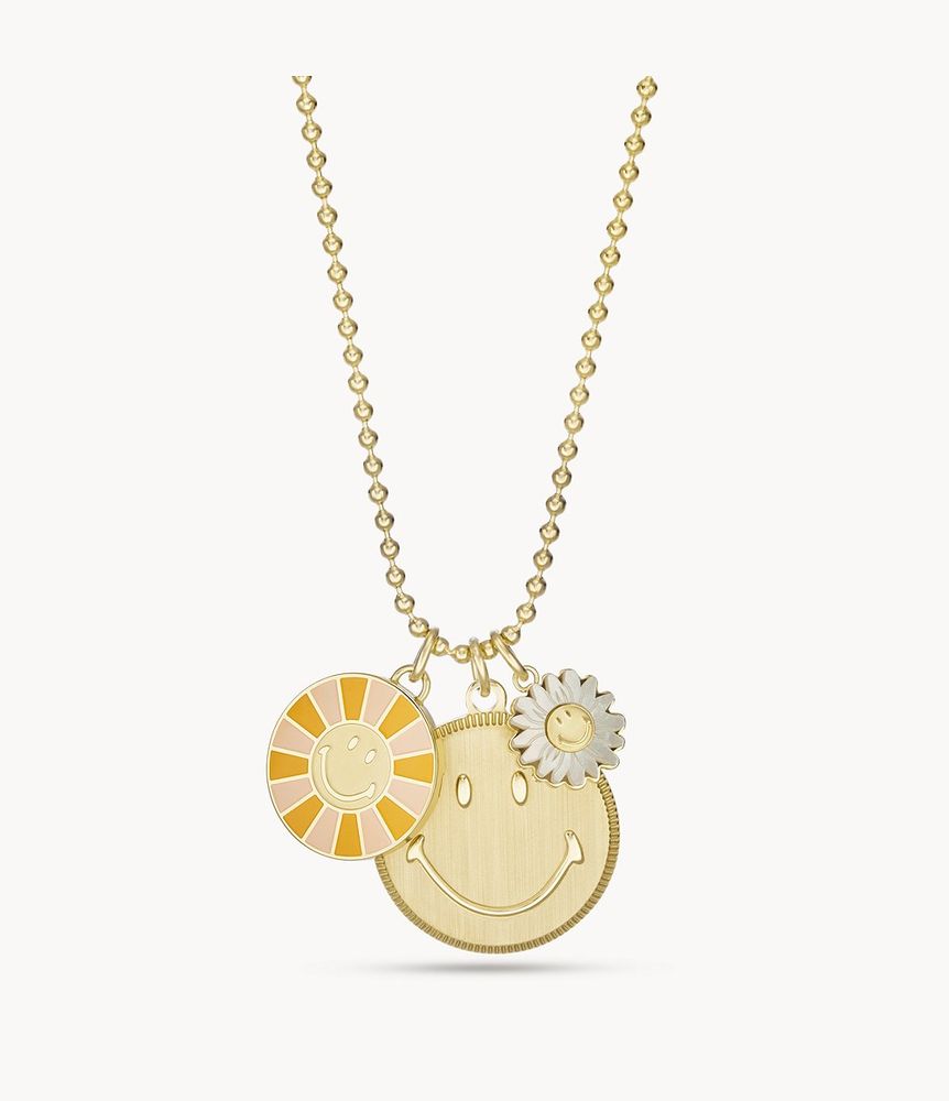 Fossil x Smiley® Enamel and Mother-of-Pearl Pendant Necklace - JF04010710 - Fossil