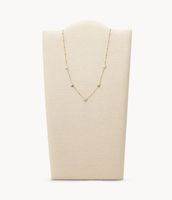 Georgia Vintage Flower White Mother-of-Pearl Station Necklace - JF04015710 - Fossil