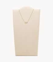 Georgia Mama White Mother-of-Pearl Bar Pendant Necklace - JF04026710 - Fossil