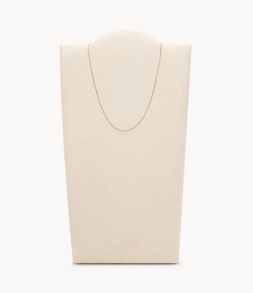 Oh So Charming Gold-Tone Stainless Steel Chain Necklace