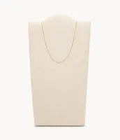 Oh So Charming Gold-Tone Stainless Steel Chain Necklace