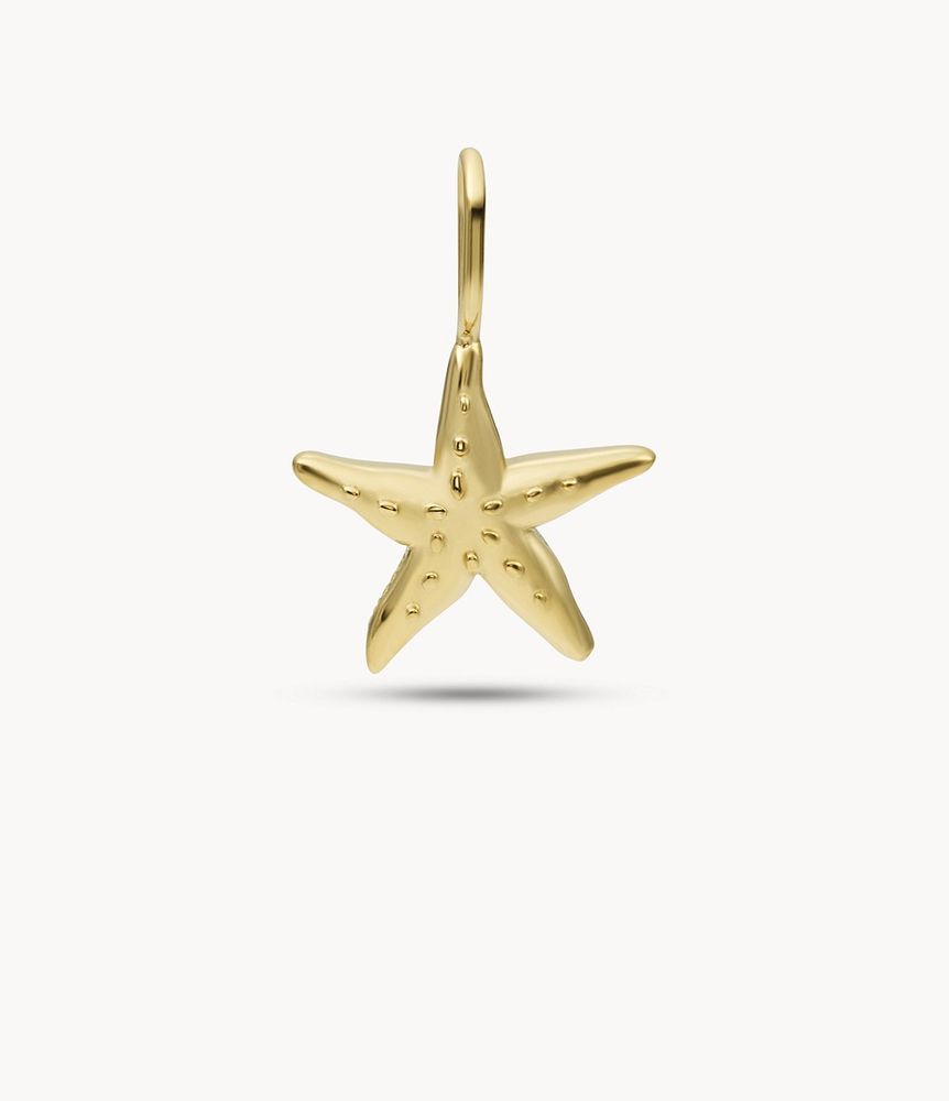 Corra Oh So Charming Gold-Tone Stainless Steel Starfish Charm - JF04053710 - Fossil