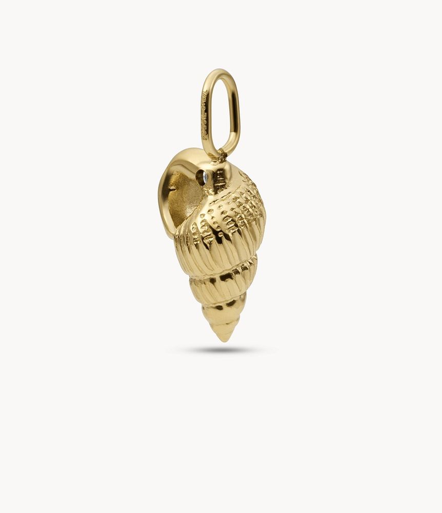 Corra Oh So Charming Gold-Tone Stainless Steel Shell Charm - JF04054710 - Fossil