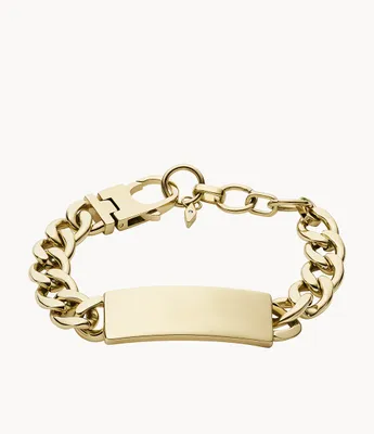 Drew Gold-Tone Stainless Steel ID Bracelet