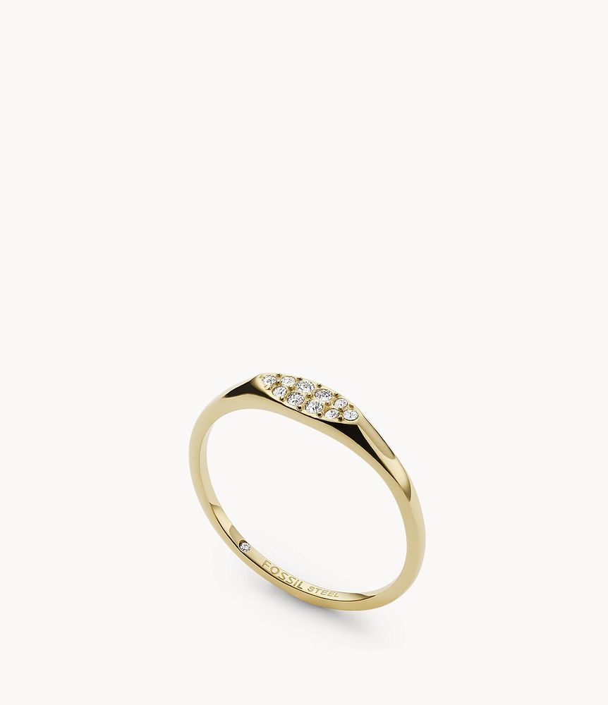 All Stacked Up Gold-Tone Stainless Steel Stack Ring