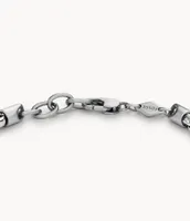 All Stacked Up Two-Tone Stainless Steel Chain Bracelet