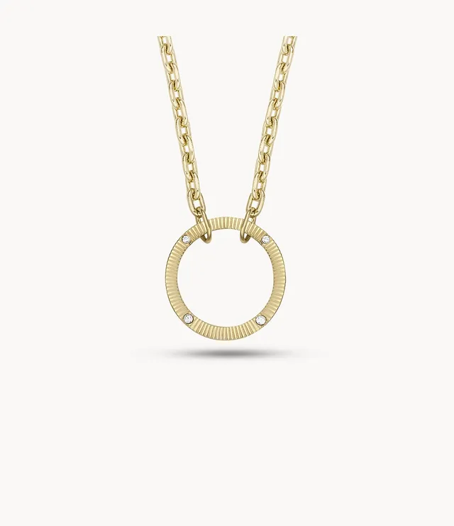 Oh So Charming Gold-Tone Stainless Steel Initial Charm