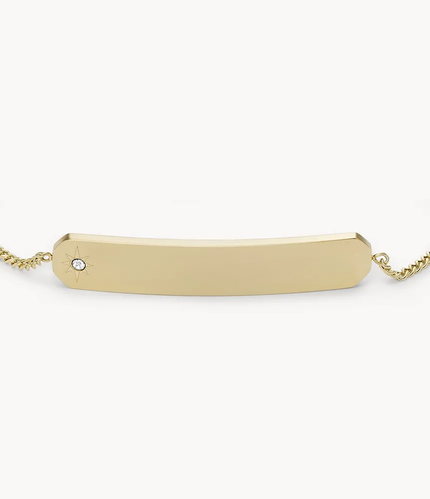 Drew Gold-Tone Stainless Steel Bar Chain Bracelet