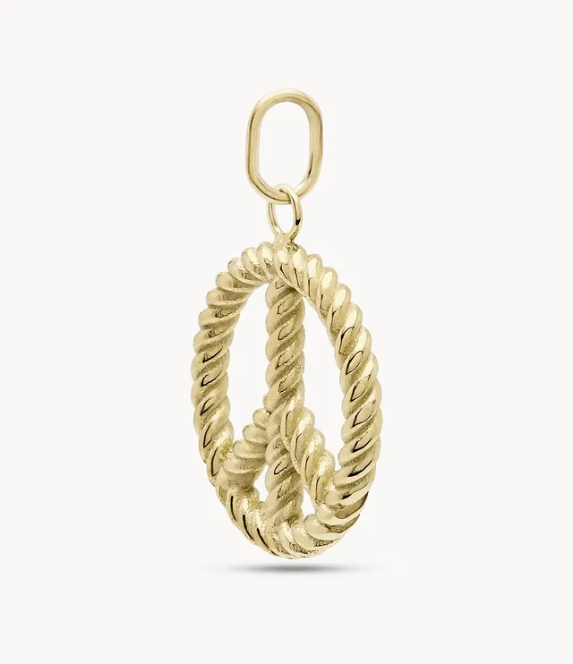 Oh So Charming Gold-Tone Stainless Steel Initial Charm